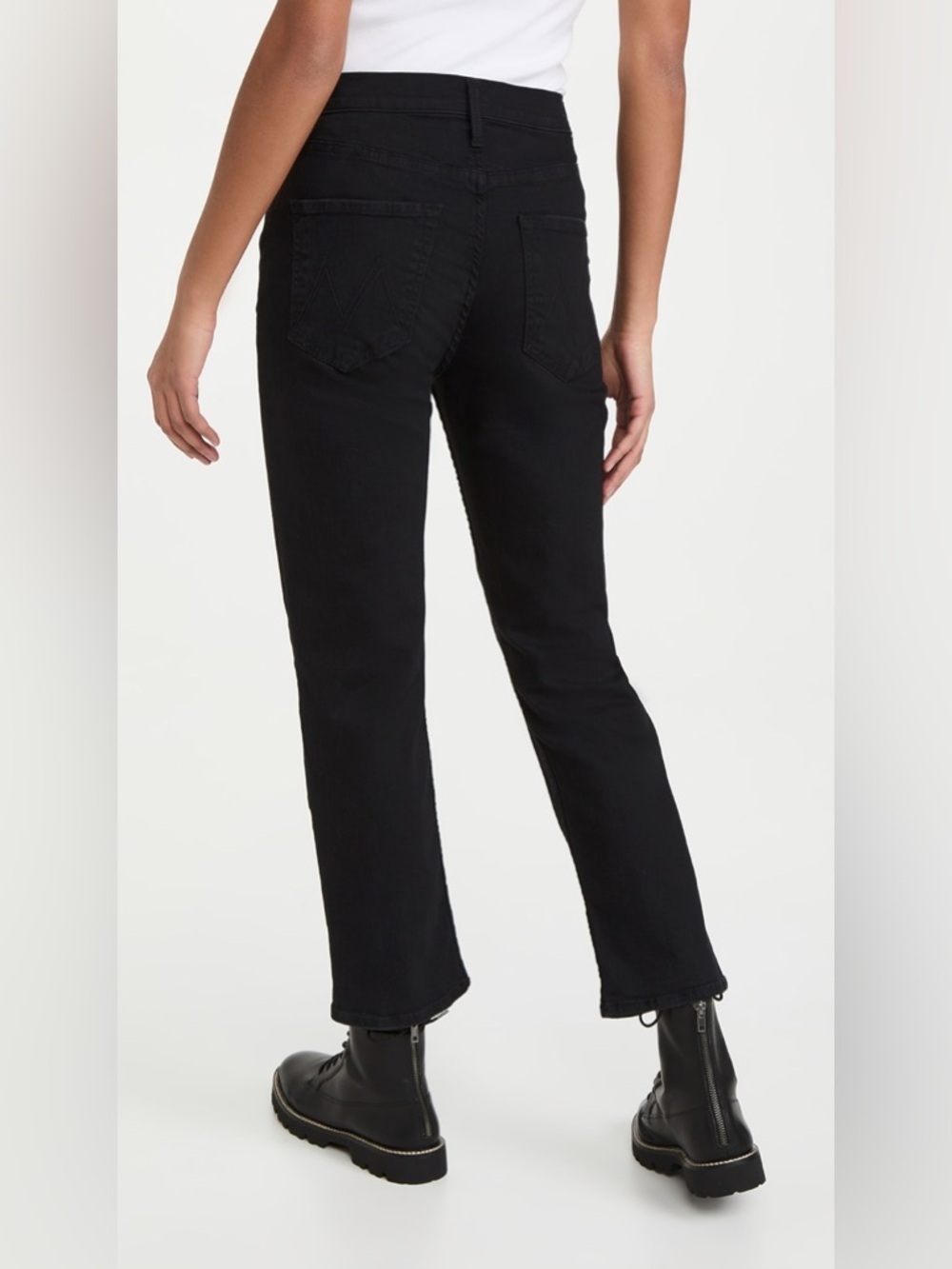 MOTHER High Waisted Rider Ankle Jeans Not Guilty Black Denim 29